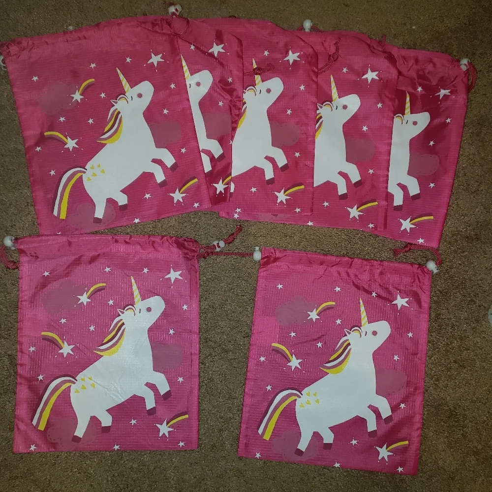 NEW!! Lot of 7 drawstring bags